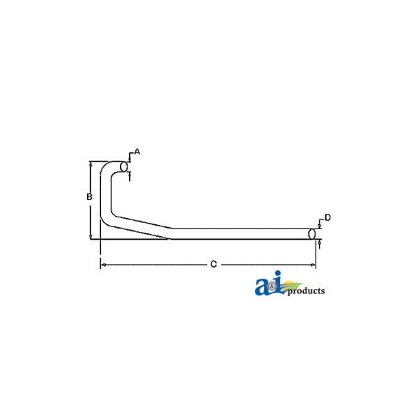 Horizontal Outlet Pipe 80" x17.5" x1.5"